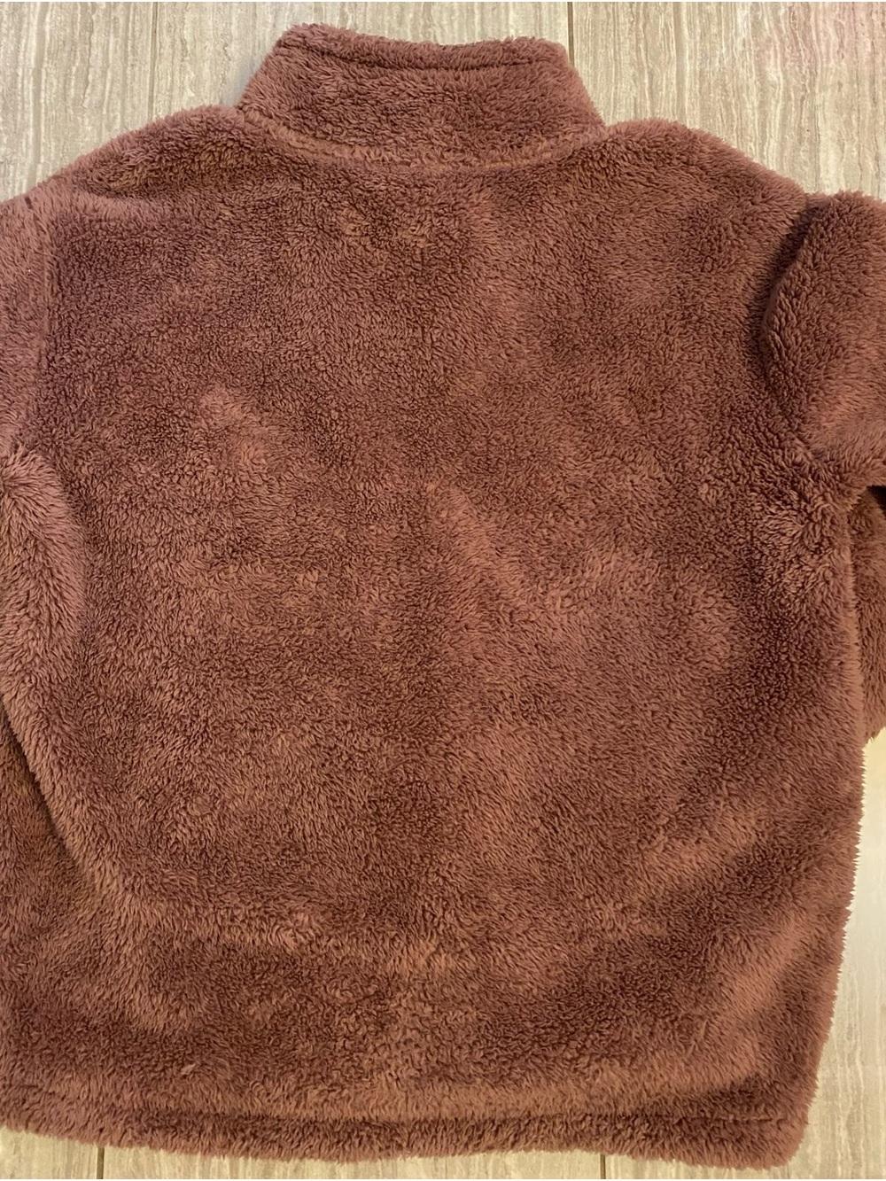 PINK Victoria's Secret Plush Half-Zip Sherpa Pullover - Mauve Pink - Picture 3 of 6